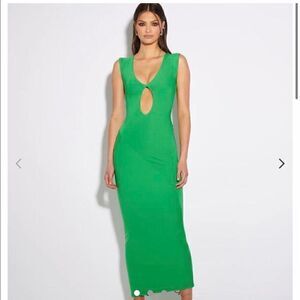 ASOS Effie Kats Keyhole Carli Dress Jungle Green NWT